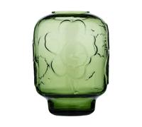 Marimekko Vase en verre Unikko Olive. 18 cm