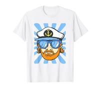 Marin, bateau, yacht, capitaine, portrait T-Shirt