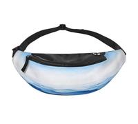 Marina Blue Wave Sac banane pour voyage course à pied mains libres | Polyester résistant. Sangle réglable. Poche pour téléphone. Idéal pour les voyages.