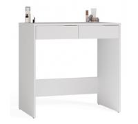 MARINA - Bureau blanc moderne avec 2 tiroirs - design élégant et fonctionnel