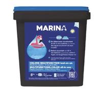 MARINA Chlore Multifonction Tout-en-Un, Dosage idéal pour Piscine d'environ 25 m3, pastilles de Chlore Multifonctions pour Piscine, 5 kg