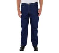 Marina del Rey Jeans pour Homme 5 Poches Comfort FIT 60, 62, 64, 66, 68, 70, XL, XXL, 3XL, 4XL, 5XL, 6XL, Grandes Tailles, Grande Taille et Grande Taille - Bleu - 62