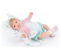 Marina & Pau Poupée Alina Petite Fleur Newborn en étui 45 cm. Corps souple. Bouts et tête de vinyle.