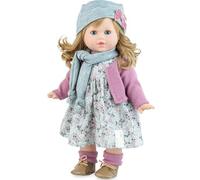 Marina & Pau Poupée Hannah 42 cm avec cheveux longs, yeux endormis, corps mou pour enfants, cadeau pour enfants