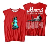 Marina Princess of Power Tour Merch Débardeurs sans manches Unisexe Casual Outdoor Sports, Rouge, S