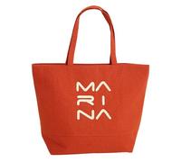 MARINA SWIMWEAR Sac de plage pour femme | Grand sac de plage pratique avec fermeture éclair - Imperméable et résistant au sable | Sac à bandoulière pour les vacances et les voyages, Orange, 50 x 37 cm