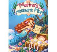 Marina's Treasure Hunt: A Mermaid Coloring Book for Kids Ages 3-7 | 40 Fun & Easy Underwater Scenes