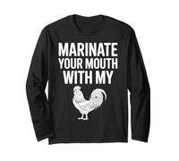 Marinate Your Mouth with My Rooster Funny Farm Humour Manche Longue
