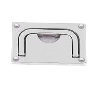 Marine 316 Acier Inoxydable Miroir carré Bateau Anneau Trappe Tirer Affleurant Ascenseur Pont Couverture Poignée pour Navires et Portes D'accès (96 * 69mm)