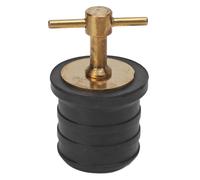 Marine Boat Brass T Handle Drain Plug, T Handle Boat Drain Plug, Twist Turn and Seal Rubber Expansion Plug with Brass Cam Mechanism for Yachts Ships Bilge Wells Live Wells (1. Je déteste ça)
