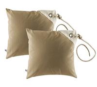 Marine Business Lot de 2 housses de coussin imperméables - 40 cm x 40 cm - beige