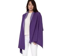 Marine Cashmere - Étole bicolore en cachemire mélangé pour femme, délicat et doux fil en cachemire, fabriqué en Italie, Lume, Taille unique