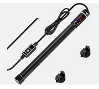 MARINE COLOR Chauffage Aquarium Submersible 200W 300W 500W Thermoplongeur Titanique Automatique Anti-déflagrant Anti-brûlure Température Réglable LED pour Eau Douce et Eau de Mer (200w)