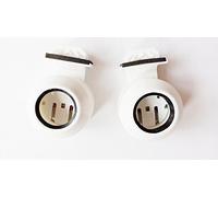 MARINE COLOR Douilles Étanches T5 T5HO pour Éclairage Aquarium Reef - 1 Paire (2 Pièces), Connecteurs Étanches DIY pour Tube Fluorescent Haute Puissance, Support de Lampe Résistant pour Aquarium