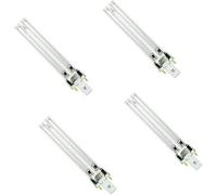 MARINE COLOR Lot 4 Ampoules UV 7W G23 à 2 Broches pour Filtre Étang et Aquarium Lampe UVC Remplacement Étanche Durable Clarificateur Eau Douce Eau Salée Filtration Stérilisation Efficace