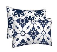 Marine Coussin Exterieur Impermeable 40x65 cm Rectangle Coussin Ferme Housse Canapé Decoratif Lot de 2 Peluche Courte et Douce Decoratif Taie D'oreiller Printemps Été Salon de Jardin Decoration h-188