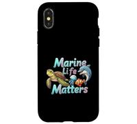 Marine Life Matters Ocean Conservation Sea Animals Coque pour iPhone X/XS