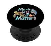 Marine Life Matters Ocean Conservation Sea Animals PopSockets PopGrip Adhésif