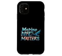 Marine Life Matters Ocean Conservation Whale Coral Design Coque pour iPhone 11