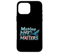 Marine Life Matters Ocean Conservation Whale Coral Design Coque pour iPhone 16 Pro Max