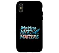 Marine Life Matters Ocean Conservation Whale Coral Design Coque pour iPhone X/XS