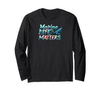 Marine Life Matters Ocean Conservation Whale Coral Design Manche Longue