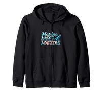 Marine Life Matters Ocean Conservation Whale Coral Design Sweat à Capuche