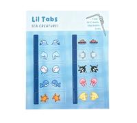 Marine Life Stickers Set, Self Adhesive Decals Pack, 3.9x5.9in Easy Align Fold Design with Theme Illustration, Decorative Paper Craft Kit, Study Stationery Accessory, School Use for Planners Notebook