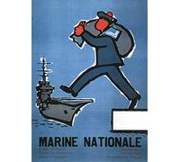 Marine Nationale Reproduction Affiche Poster Format Size 50X70 cm Papier 300 GR-Vente du fichier numérique HD Possible Nous Consulter.(Boutique : affichevintage.FR)