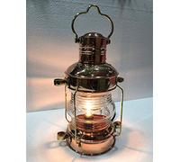 Marine Nautical Store Lanterne électrique nautique antique à 14 bateaux en cuivre et laiton - Décoration de maison