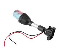 Marine Navigation Lamp | 12V LED Boat Stern Lamp with Red/White/Green Lenses | Universal Fold - Down Anchor Lamp for Boats/Yachts/Shoreline