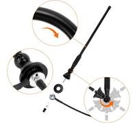 Marine Radio Aerial,Car Rubber Antenna 16 Inch,Waterproof Aerial for Camper,Truck,Yacht,Boat