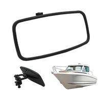Marine Rear View Mirror | PP Construction 33x14.6cm 1.2kg Square Central Reflective Blind Spot Boating Accessory | Clamp Mount Surfing Skiing Kayaking Motorboat Pontoon Navigation Safety | Outdoor Wat