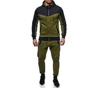 Marine Royal Survêtement pour homme avec fermeture éclair intégrale, vert militaire, Large