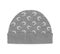 Marine Serre - Bonnet en maille jacquard Lune - Femme - Accessoires - Gris - Taille: ONE Size