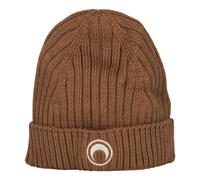 Marine Serre - Bonnet Tricoté avec Logo Lune en Camel - unisex - Accessoires - Brun - Taille: ONE Size