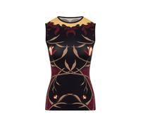 Marine Serre - Flowers Printed Jersey Second Skin Top - Femme - Tops - Noir - Taille: 36 FR