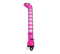 Marine SMB Bouée de plongée avec positionnement de bande réfléchissante et forme d'anguille de mer pour une reconnaissance optimale par les bateaux (1,5 m x 15 cm, rose)