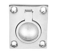 Marine Stainless Steel Flush Fitting Lifting Pull, 48x38mm Square Floor Pull Handle, Marine Yacht Drawer Door Handle, 4 Pcs M4 Screws