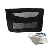 Marine Storage Bag - 12in Waterproof Boat Organizer, Adhesive Backing Pouch, Removable Gear Container | Practical Boat Accessory Holder for Sailing Fishing Outdoor Travel Secure Equipment