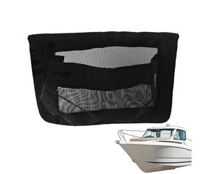 Marine Storage Bag - 12in Waterproof Boat Organizer, Adhesive Backing Pouch, Removable Gear Container | Practical Boat Accessory Holder for Sailing Fishing Outdoor Travel Secure Equipment