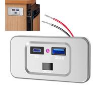 Marine USB Charging Port | ABS Flame Retardant, 12-24V, 5V/9V/12V | USB Car Charger with PD + QC3.0 | Fast Charging for RV, Bus, Boat & Truck