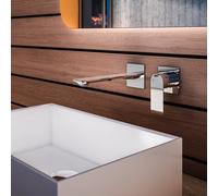 Mariner Arya Mitigeur mural de lavabo, portée : 200 mm, pour corps d’encastrement move, ARY1000-CR+BOQ0059-CR,