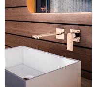 Mariner Arya Mitigeur mural de lavabo, portée : 200 mm, pour corps d’encastrement move, ARY1000-RG+BOQ0059-RG,