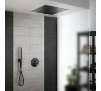 Mariner Eden coaxial Ensemble de douche avec mitigeur thermostatique, ciel de pluie en acier inoxydable à encastrer dans le plafond et set de douche rond en métal, WLS3711_EDE1802-NO_01,