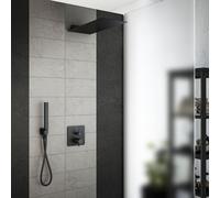 Mariner Eden coaxial Ensemble de douche avec mitigeur thermostatique et corps d'encastrement, ciel de pluie en acier inoxydable et set de douche en métal, EDE2802-NO#Set1,