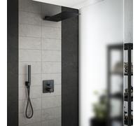 Mariner Eden coaxial Ensemble de douche avec mitigeur thermostatique et corps d'encastrement, ciel de pluie 2 jets en acier inoxydable et set de douche métallique, EDE2803-NO#Set1,