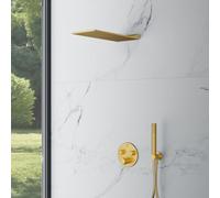 Mariner Ensemble de douche avec mitigeur thermostatique Eden round, corps d’encastrement, ciel de pluie monojet et set de douche métallique, EDE1902-OB#Set5,