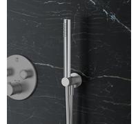 Mariner Kit de douche métallique avec raccord mural coudé et support de douchette, WLS3000-CS,