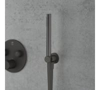 Mariner Kit de douche métallique avec raccord mural coudé et support de douchette, WLS3000-GR,